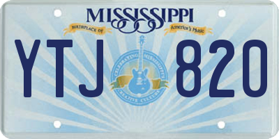 MS license plate YTJ820