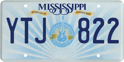 MS license plate YTJ822
