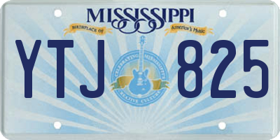 MS license plate YTJ825