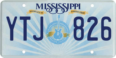 MS license plate YTJ826