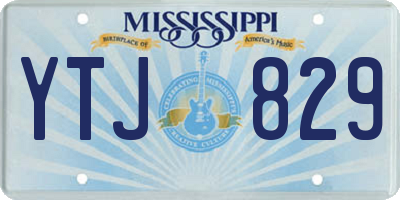MS license plate YTJ829