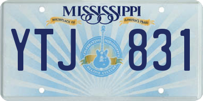 MS license plate YTJ831