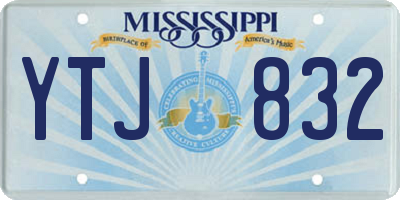 MS license plate YTJ832