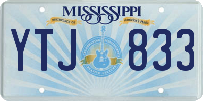 MS license plate YTJ833