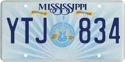 MS license plate YTJ834