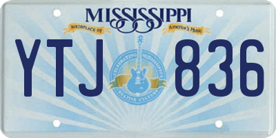 MS license plate YTJ836