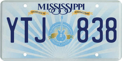 MS license plate YTJ838