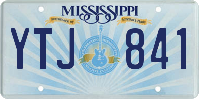 MS license plate YTJ841