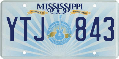 MS license plate YTJ843