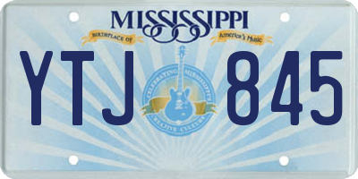 MS license plate YTJ845