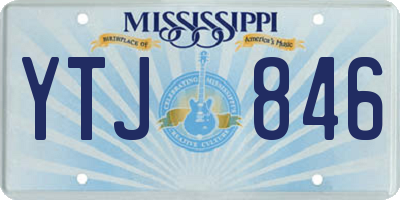MS license plate YTJ846