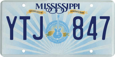 MS license plate YTJ847