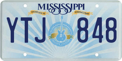 MS license plate YTJ848
