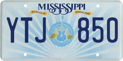 MS license plate YTJ850