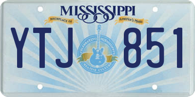 MS license plate YTJ851