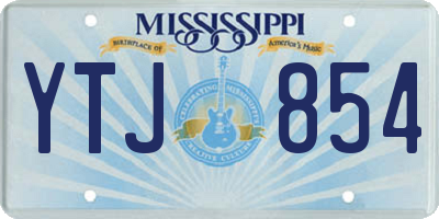 MS license plate YTJ854