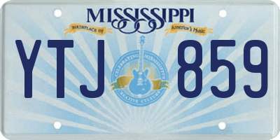 MS license plate YTJ859