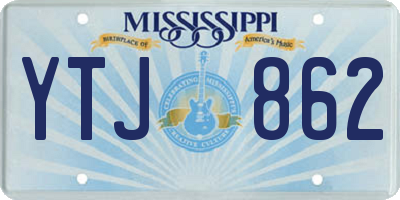 MS license plate YTJ862