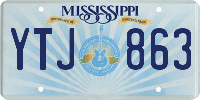MS license plate YTJ863