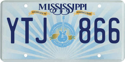 MS license plate YTJ866