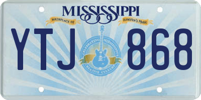 MS license plate YTJ868