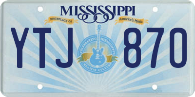 MS license plate YTJ870
