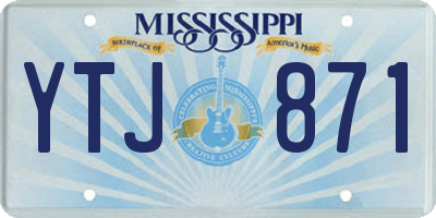 MS license plate YTJ871