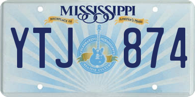 MS license plate YTJ874