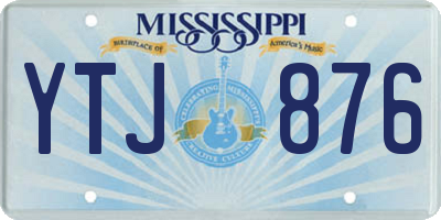 MS license plate YTJ876