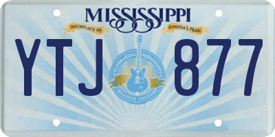 MS license plate YTJ877