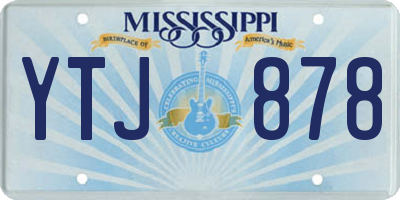 MS license plate YTJ878