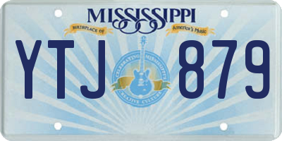 MS license plate YTJ879