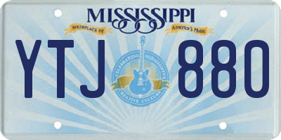 MS license plate YTJ880