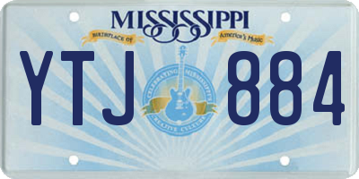MS license plate YTJ884
