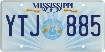 MS license plate YTJ885