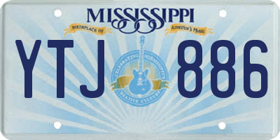 MS license plate YTJ886