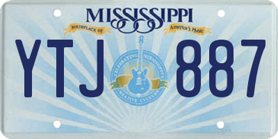 MS license plate YTJ887
