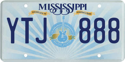MS license plate YTJ888