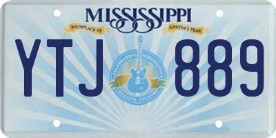 MS license plate YTJ889