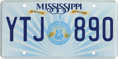 MS license plate YTJ890