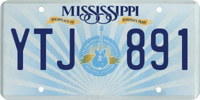 MS license plate YTJ891