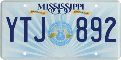 MS license plate YTJ892
