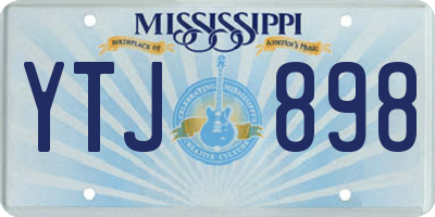 MS license plate YTJ898