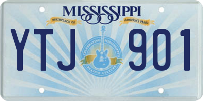 MS license plate YTJ901