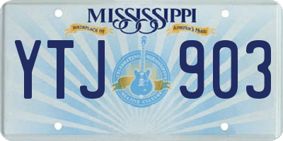 MS license plate YTJ903