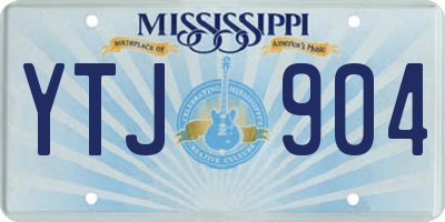 MS license plate YTJ904