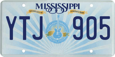 MS license plate YTJ905