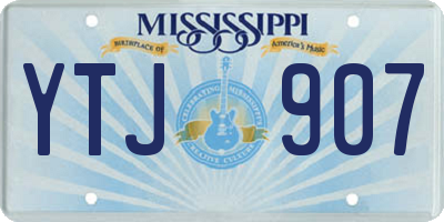 MS license plate YTJ907