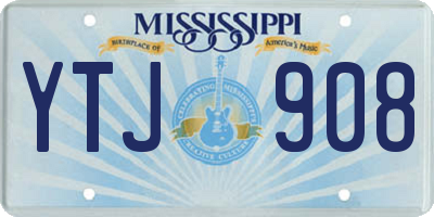 MS license plate YTJ908