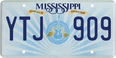 MS license plate YTJ909